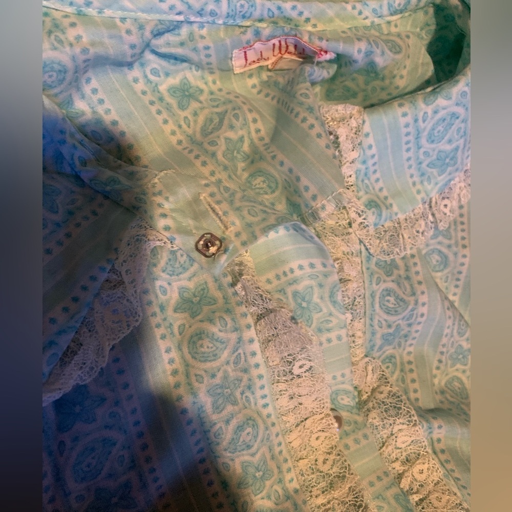 Blue Bishop Sleeve Peter Pan Collar Robe - Picture 11 of 15